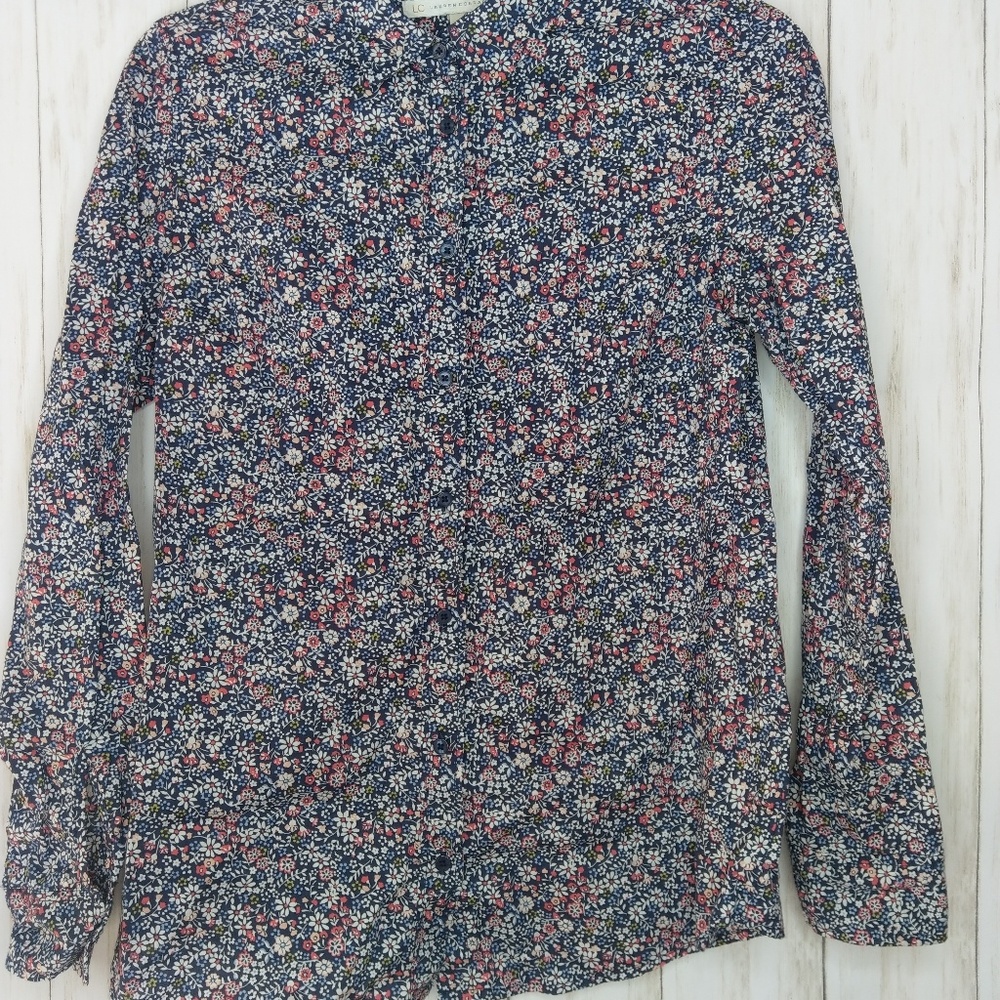 Lauren Conrad floral button down